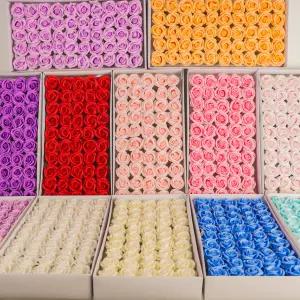 3겹 장미비누꽃 카네이션 도매 꽃다발