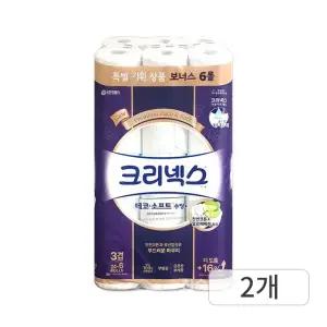 유한킴벌리 크리넥스 데코앤소프트 부케향 3겹 25m 30롤, 2팩
