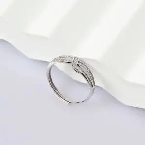 실버링 백금도금 큐빅반지 실버925 오픈반지 오픈링