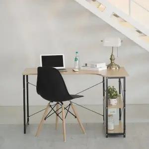 철제 우드 L형 책상 1200