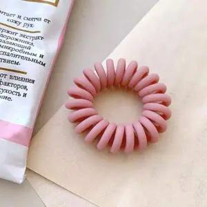 스프링 머리끈 헤어끈 머리헤어밴드 핑크