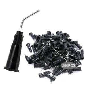 LA 미에르 200Pkg 20게이지 치과용 프리 벤트 디스펜싱 바늘 에칭 팁 - 블런트 일회용 구강 관개 흐름 및