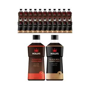 할리스 시그니처 아메리카노 550ml, 6입, 2개+블랙아리아 아메리카노 550ml, 6입, 2개 (총 24개)