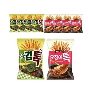 오리온 마켓오 구운김톡 80g, 5개+오징어톡 80g, 5개