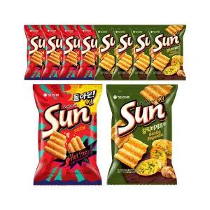 오리온 썬 핫스파이시맛 80g, 5개 + 썬 갈릭바게트 M, 5개