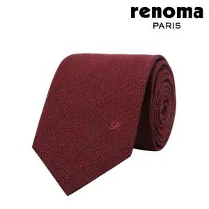 레노마 트렌디 헤링본 와인 남자 수동 넥타이 VZRTR0062WN