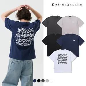 [택가 39000원][카이아크만]유니) C100 20S 싱글 카이아크만 레터링 반팔티 (LKTMCTR701M)