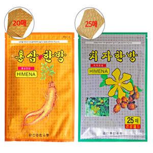 (한방패드 모음) 홍삼 치자 인삼 한방 건강 패드 파스 타입