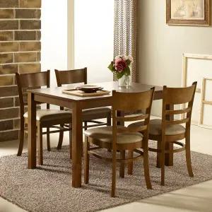 (착불) 조이 모던 원목 4인용 식탁+의자4 DF900114