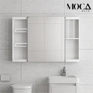 모카바스 슬라이드 시리즈 욕실 수납장 전면 거울 슬라이딩 욕실장 화장실 장난감 수건 욕실 정리 수납