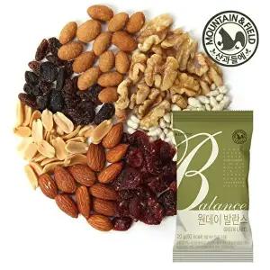 [산과들에]하루견과 원데이발란스그린x100봉