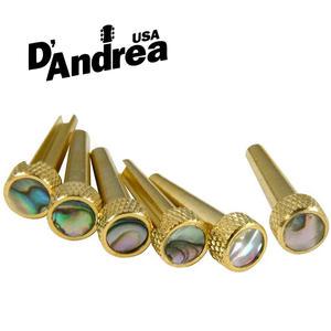 디안드레아 브라스 아발론 통기타 브릿지핀 세트 TP2A