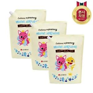 [LG생활건강]베비언스 핑크퐁 베이비 세탁세제 리필 2.2L 3개