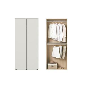 한샘 바이엘 소프트 옷장 크림화이트 100cm(높이216cm) 2단 행거형