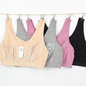 국산 342 여성 빅사이즈 면 부인용 홑겹 브라탑 브라렛 95,100,105사이즈