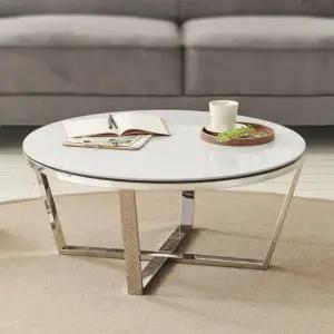 솔트 원형 세라믹 실버 거실 소파테이블 mwg011