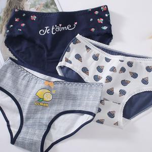 (3매) JPG08 주니어 면 삼각 팬티 초등학생 중학생 여아 속옷 85 90 95 100