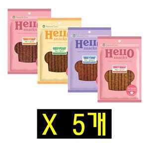네츄럴코어 헬로스낵 허브 소프트 져키 90g 5개 강아지 말랑한 져키간식