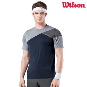 [윌슨] 5257 네이비 단체티 남성 라운드 반팔티셔츠