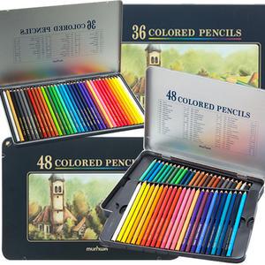 [오피스스쿨] 문화 일반색연필 2종 36색 48색/틴케이스 색연필/ 미술도구