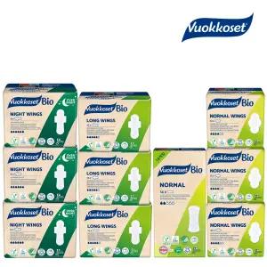 뷰코셋 NEW 유기농 순면 생리대 혼합 10팩 노말윙3+롱윙3+나이트윙3+팬티라이너1