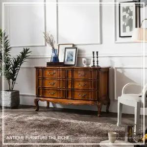 수입엔틱 레시피 DR 와이드 양서랍장