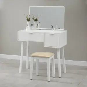 엘프 원목도장 화장대 세트_의자포함