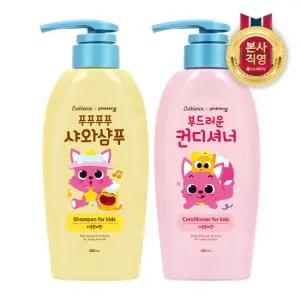 핑크퐁 샤와샴푸 380ml+컨디셔너 380ml 자몽릴리향)