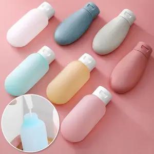 휴대용 공병 소분 여행용 화장품 샴푸통 크림 튜브 수영장 PE 용기 실리콘깔대기100ml