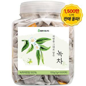 이너블릭 녹차 100티백 PLA 친환경 필터 1500만 티백 판매 돌파