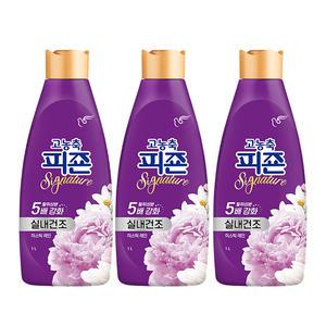 피죤 고농축 시그니처 섬유유연제 용기, 미스틱레인, 1L, 3개