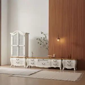 [무료배송] 이사벨 아이보리 라탄 장식장 세트