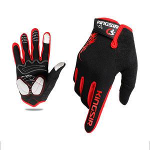 킹썰 스포츠 등산 자전거 장갑 휴대폰터치가능, 봄가을, 블랙, M, 1개