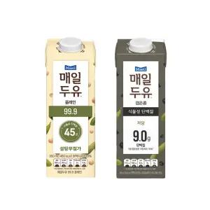 매일두유 99.9 950ml 2개+매일두유 검은콩 950ml 2개(총4팩)/무가당/고단백/단백질/무배