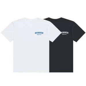 언룩 남녀공용 빅사이즈 러너 프린트 반팔 티셔츠 2XL-9XL