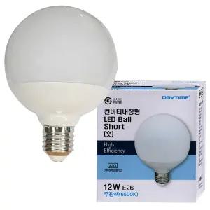 데이타임 컨버터내장형 LED 램프 숏타입 12W G95, 12W 전구색 주백색 주광색 4000K