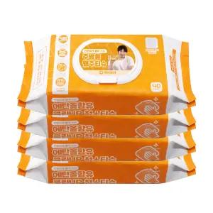 [5+1]에탄올이 함유된 아이프리 40매 x 5팩+1팩 청소 물티슈 주방 행주티슈 찌든 기름 제거제