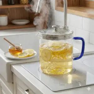 인덕션 내열 유리주전자 직화 2.5L 국산 약탕기 티포트 티팟 더존쿡