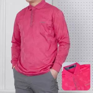 중년 남자 봄 여름 카치온 인견 다홍 카라티