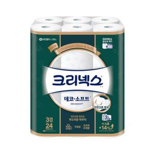 크리넥스 데코앤소프트 3겹 30m 24롤 X 1팩 화장지 휴지