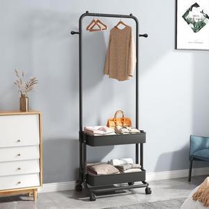 땡스리빙 이동식 2단 수납형 행거 가방걸이 드레스룸 옷걸이 튼튼한 철제 선반 옷가게 행거