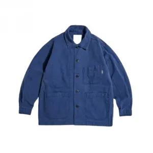 국내매장판 에스피오나지 프렌치 와이드 워크자켓 몰스킨 워시드블루 198710