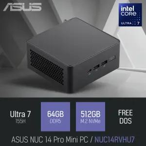 ⓒ ASUS NUC 14 Pro Mini PC NUC14RVH-U7 TALL 울트라7 155H 64GB 512GB / 인강 사무 비즈니스용 미니PC