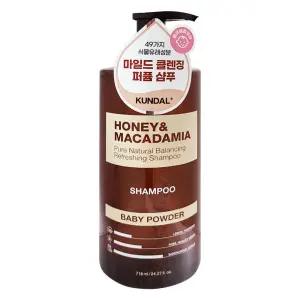 쿤달 허니 앤 마카다미아 네이처 샴푸 대용량 베이비파우더 718ml 1개