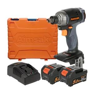 아임삭 BL18X705-2B 충전 임팩드라이버 렌치 겸용 20V MAX 5.0Ah 배터리 2개 세트