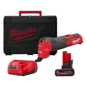 밀워키 M12 FMT-501X 충전 멀티커터 12V 5.0Ah 배터리 1개 세트