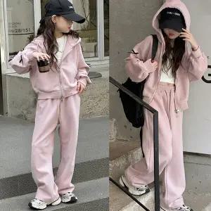 [삐삐네옷가게]여아 주니어 봄 핑크 집업 로지 트레이닝 세트