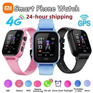 샤오미 어린이용 스마트 워치 4G 와이파이 GPS SOS 영상 통화 아날로그 카드 방수 시계 소년 업그레이드 새