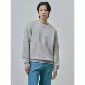 [빈폴] 피그먼트 다잉 스웨트 셔츠 - 라이트 그레이 (BC4841C062)