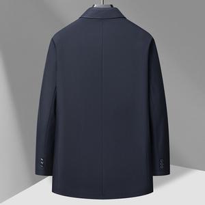 남자 모던 브리티시 스타일 트렌치 하프 코트 남 봄가을 가벼운 럭셔리 캐주얼 비즈니스 칼라 SPO마켓3